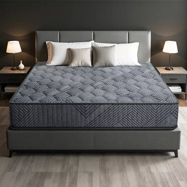 Swedrea Hybrid Mattress Medium Cooling Memory Foam Bed-in-a-Box White