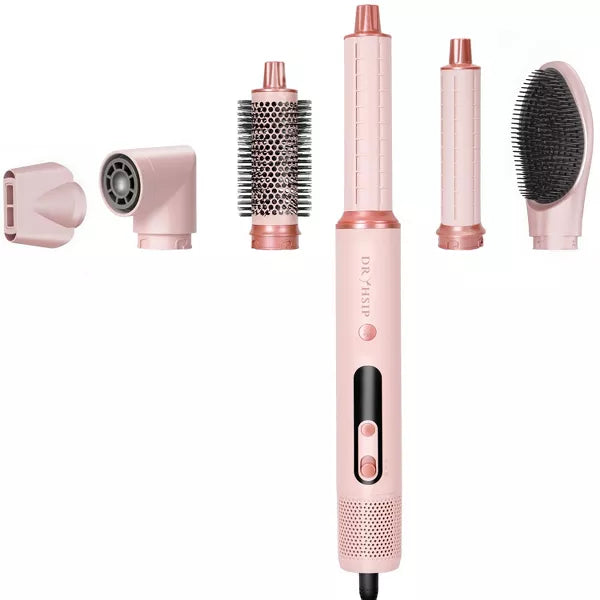 Dryhsip 6-in-1 High-Speed Hot Air Hair Styler with Digital Temperature Display,Ionic Technology,3 Heat/Cool Settings,Fast Drying Lightweight