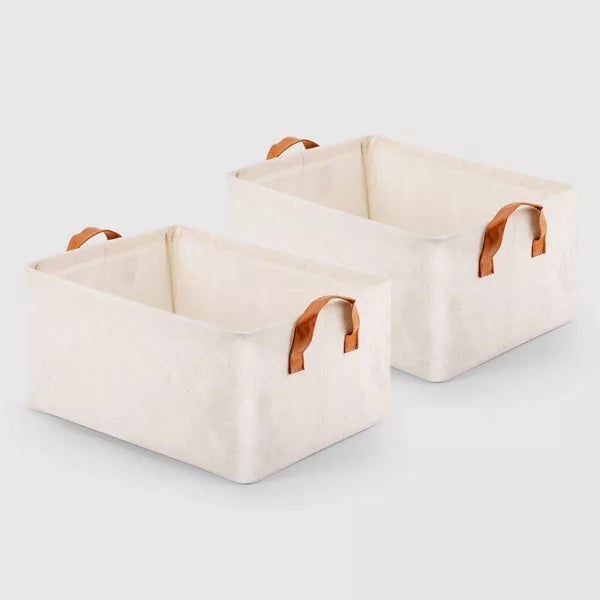 VUSIGN Non-Woven Storage with Handle Medium Light Beige