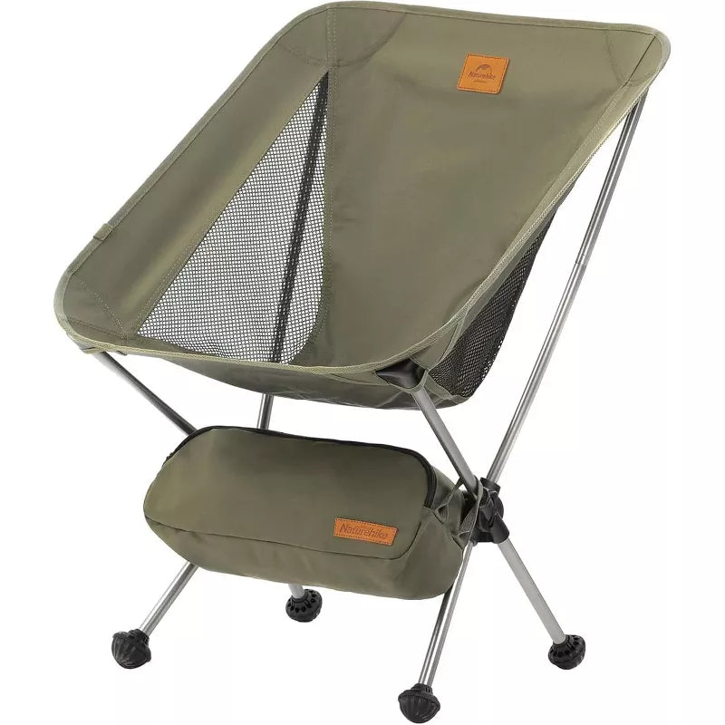 Naturehike Ultralight Camping Chair, Portable Backpacking Chair with Storage Bag & Anti-Sinking Feet, Lightweight Compact Collapsible Camp Chair