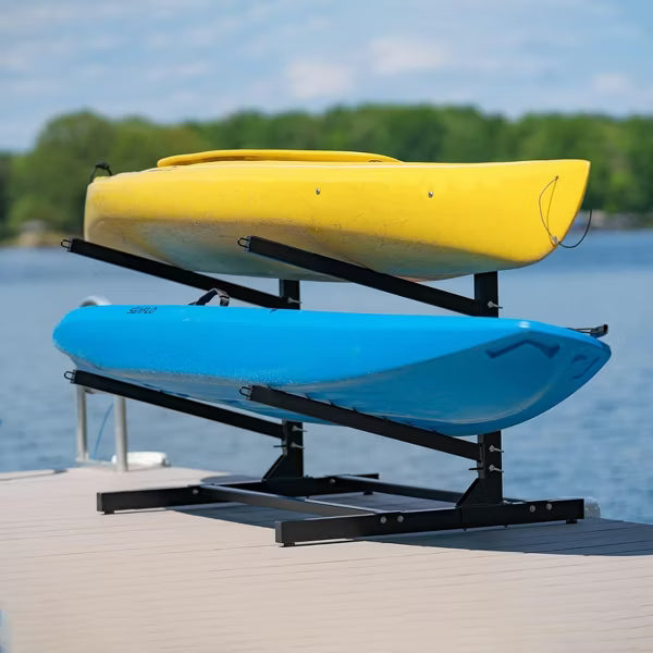 Munora - Heavy Duty Kayak Storage Rack with Wheels - 300lbs Capacity Freestanding Holder for Kayaks