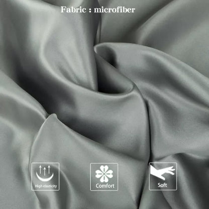 Satin Zippered Body Pillowcase, Silky Slip Cooling Body Pillow Cover - NTBAY