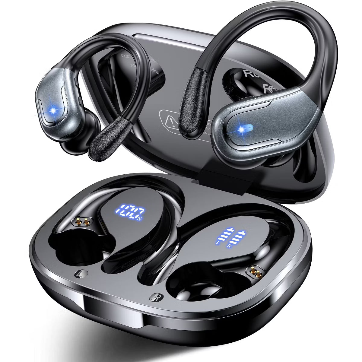VEAT00L Wireless Earbud, 80Hrs Bluetooth 5.3 Headphones IP7 Waterproof for Sport, Running Wireless Earphones