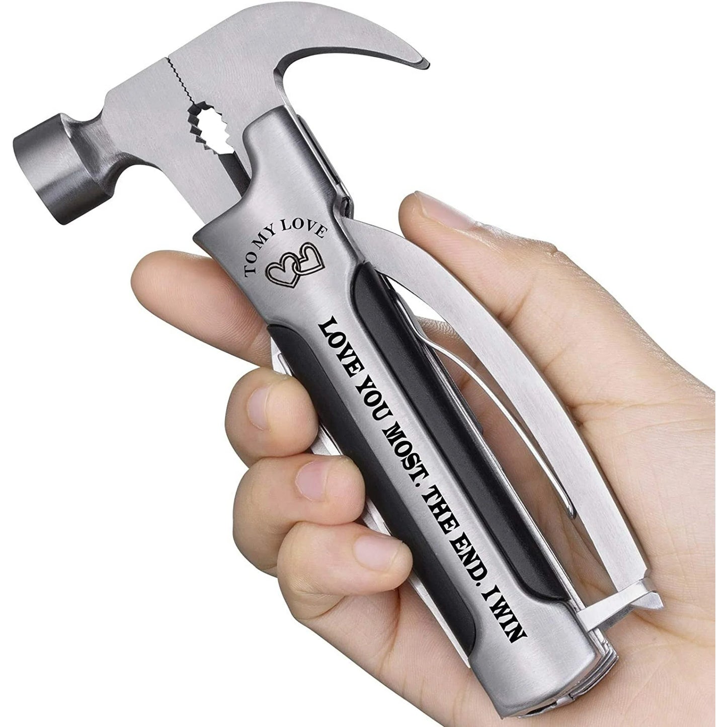 Gifts for Dad Hammer Multitool, All in One Tools from Daughter Son Fathers Day, Unique Birthday Ideas Gift for Husbands Him Men, Cool Gadget Christmas Stocking Stuffer for Men