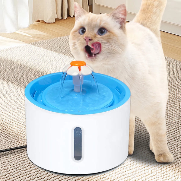 KGC 2L Cat Water Fountain Soft Flow with Advanced Filtration System, 3 Drinking Modes for Automatic Cats' Hydration