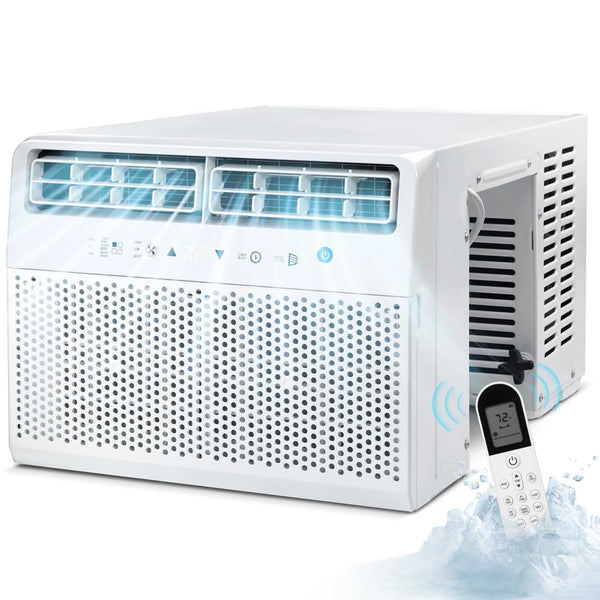 KISSAIR 6300 BTU (10000 BTU ASHRAE) 115V U Shaped Window Air Conditioner with Remote Control, 6 Modes & 3 Fan Modes, 24H Timers