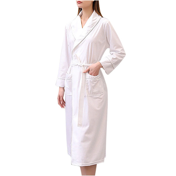 Kaemgyyd Plus Size Robes for Women Long Sleeve Quick-Dry Bathrobe Soft Lightweight Loungewear Belted Sleepwear with Pockets