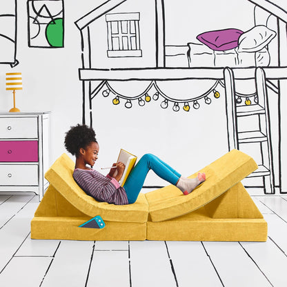 Kids and Toddler Play Couch, Convertible Folding Sofa, Durable Foam Modular Design for Boys and Girls