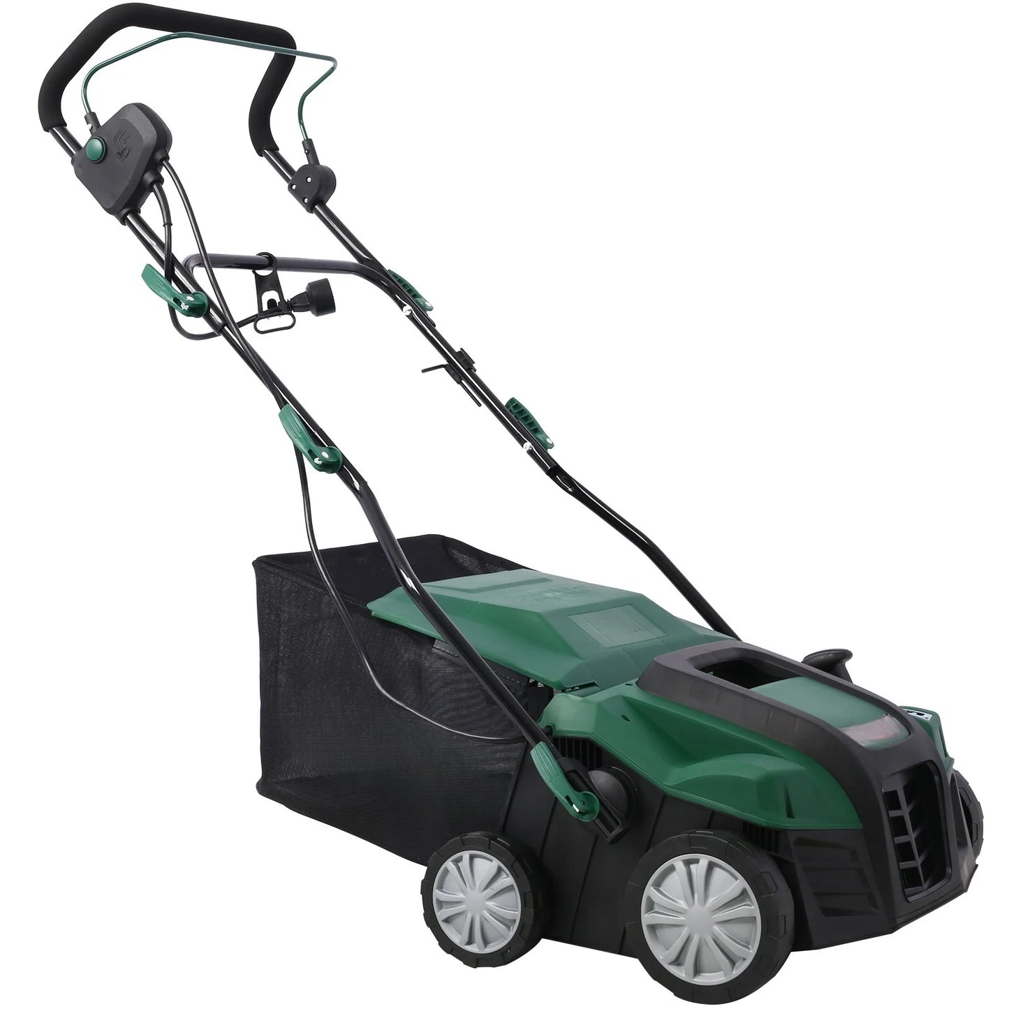 Ktaxon Garden Scarifier, 2-in-1 16INCH Dethatcher Scarifier,15 Amp Electric Lawn Dethatcher,Removable Collection Bag extra large 58QT