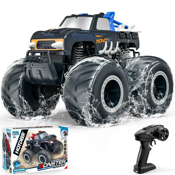 LOHEER 1:16 Remote Control Cars , Waterproof 4WD RC Monster Truck Toys Gifts for Kids Adults