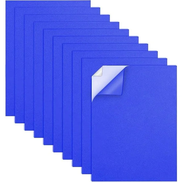 MEARCOOH Self Adhesive Foam Sheets, Blue 9x12 Inch 2mm Sticky Eva Foam Paper for Crafts Cardmaking Photo Frames Classroom Scrapbooking Christmas Crafts (Blue 10 Sheets)