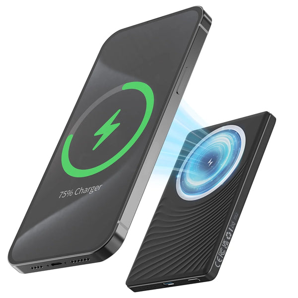 for Magsafe Magnetic Wireless Portable Charger, Ultra Slim 5000mAh Portable Charger with Type-C Cable 20W PD Fast Charging, Magnetic Battery Pack for iPhone 16/15/14/13/12/Pro/Mini/Pro Max