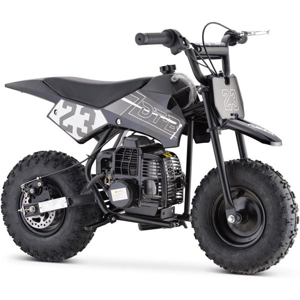 Mini Kid Dirt Bike, 49 CC 2 Stroke Gas Bike with Off Rode Tire, Suspensions, Disc Brakes, Max Load 160Lbs, Up to 20Mph, EPA Approved