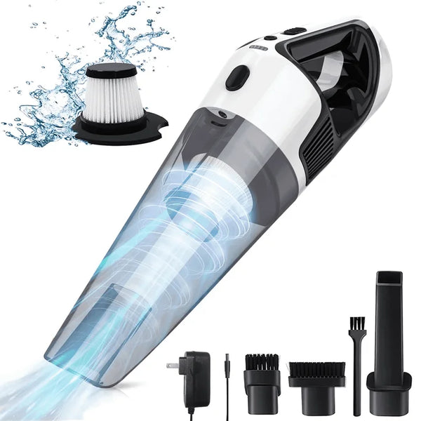 NEXPOW Handheld Vacuum Cordless, 10000Pa Strong Suction Car Vacuum Cleaner with LED Light  Charger, Wet and Dry Handheld Vacuum for Home, Car and More