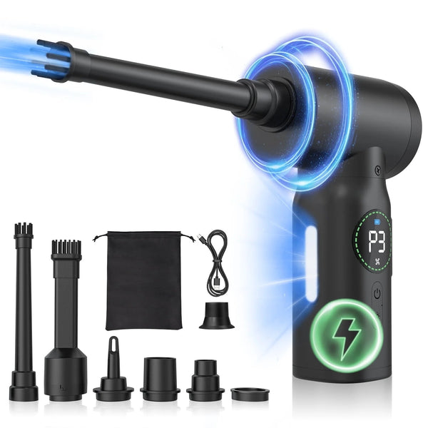 Nexpow Air Duster  100,000 RPM Compressed Air Duster for Office  Home, Usb, 8.22 x 5.78 x 2.51 in