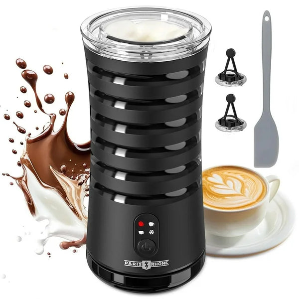 PARIS RHÔNE Milk Frother, Automatic Hot & Cold Electric Milk Steamer Foam Maker for Coffee, Latte