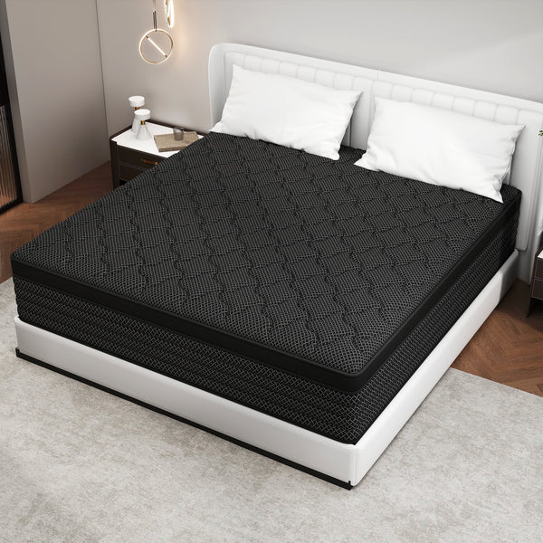 Queen Mattress,Yilicy 12 inch Hybrid Mattress in a Box with Memory Foam and Pocket Spring, Breathable Construction, Medium