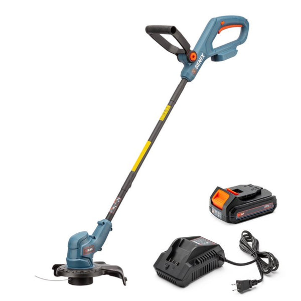 SENIX 20V 10 Cordless Weed Eater, Grass Trimmer, Rotating Split Shaft, Angle adjust Assistant Grip, Auto Line Feed w/ 2.0Ah Battery  Charger, GTX2 L