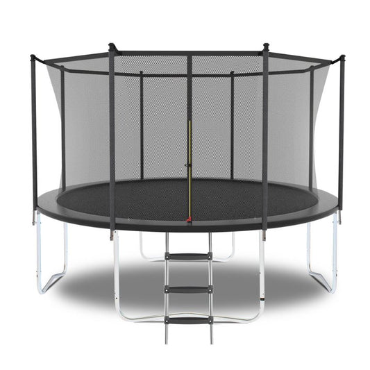 SHINPT 10FT Outdoor Trampoline with Enclosure Net and Ladder, Recreational Trampolines for Kids and Adults, Heavy Duty Jumping Mat and Spring Cover Padding, ASTM Approval