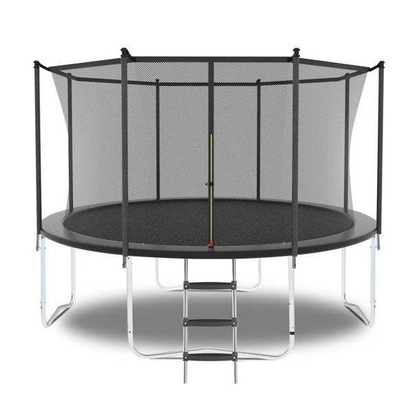 SHINPT 10FT Outdoor Trampoline with Enclosure Net and Ladder, Recreational Trampolines for Kids and Adults, Heavy Duty Jumping Mat and Spring Cover Padding, ASTM Approval