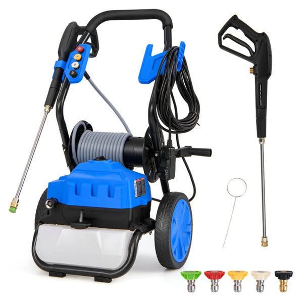 Seizeen 2300 PSI 1.8 GPM Pressure Washer, Electric Power Washers Portable for Outdoor Deck Car, 35ft Power Cord, 10’’Wheels