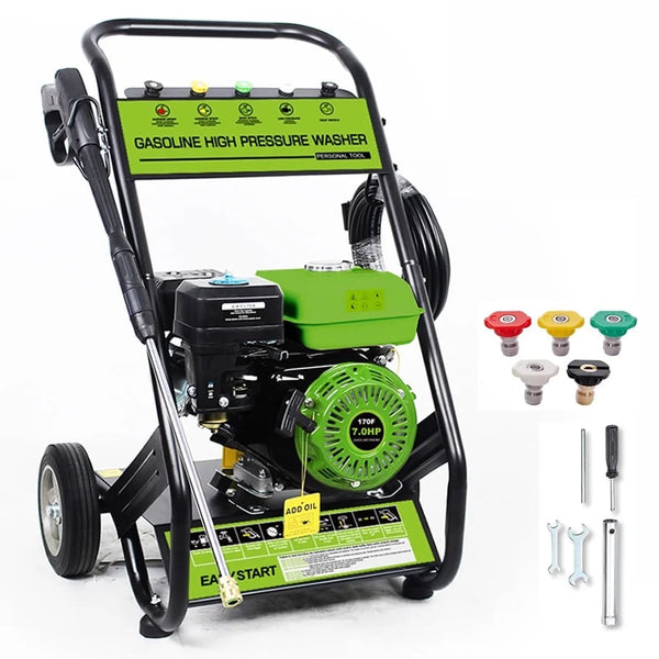 Seizeen Gas Pressure Washer, 2600PSI 2.38 GPM Power Washer with Soap Tank, Spray Gun, 5 Nozzles, 7.0HP Engine
