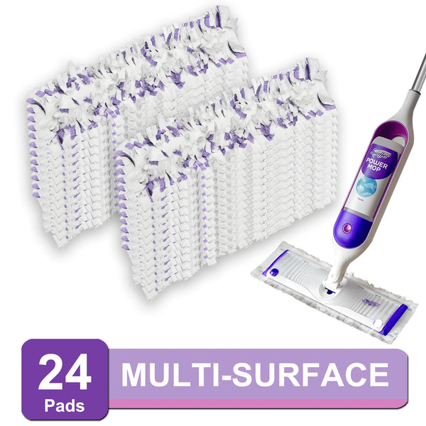 Surface Mopping Pad Refills for Swiffer PowerMop Disposable Microfiber Pads for Tile, Vinyl, Laminate & Hardwood Floors, 24 Count