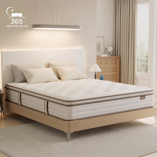 Spanspace 10" Twin Gel Memory Foam Hybrid Mattress with Pocket Springs, Medium Comfort, Pressure Relief and Motion Isolation, CertiPUR-US Certified, 100-Night Trial