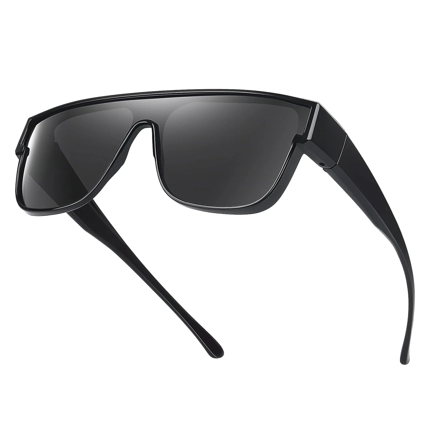 TINHAO Polarized Sunglasses Fit Over Glasses for Men Women Driving Oversized Square Sun Glasses UV400 Protection Shades