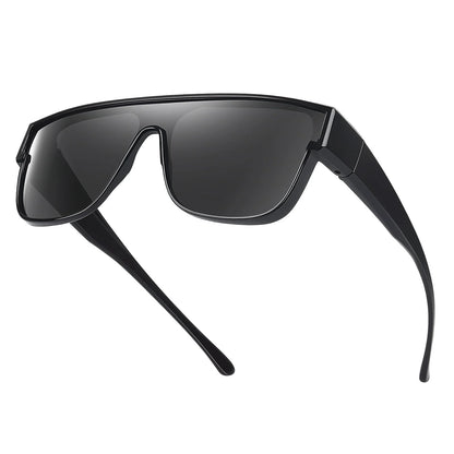 TINHAO Polarized Sunglasses Fit Over Glasses for Men Women Driving Oversized Square Sun Glasses UV400 Protection Shades