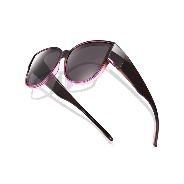 TINHAO Polarized Sunglasses Over Glasses for Women Men, Fit Over Glasses Sunglasses with Square Oversized UV Protection