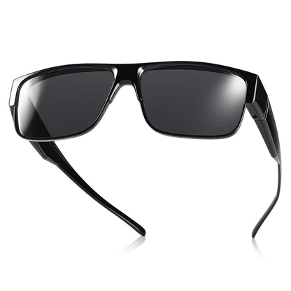 TINHAO Sunglasses Fit Over Glasses for Men Women Square Sun Glasses UV400 Protection Shades