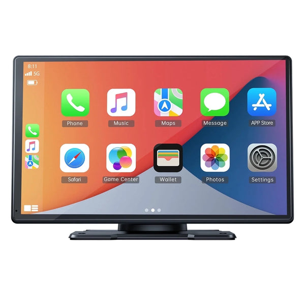 Lamtto Carplay Screen for Car,9-inch Portable Car Stereo Touchscreen with Apple CarPlay and Android Auto with Voice Control,Bluetooth,GPS Navigation for All Vehicles Balck