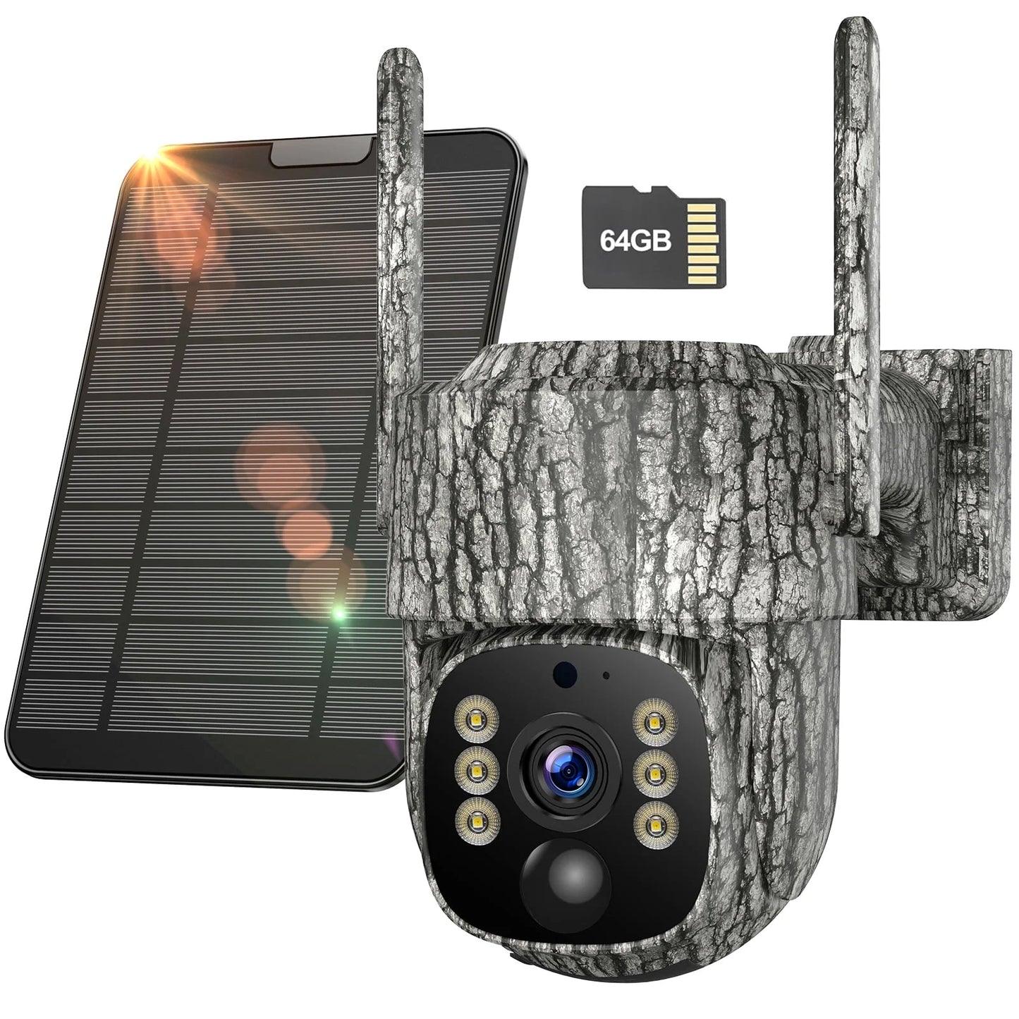 CAMPARK Cellular Trail Camera 4G LTE with Unlimited Data, 360° View HD Live Streaming Solar Panel Night Vision Motion Detection Two-Way Audio 2.5K Game Deer Camera for Hunting & Outdoor Security