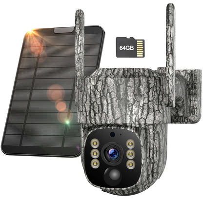 CAMPARK Cellular Trail Camera 4G LTE with Unlimited Data, 360° View HD Live Streaming Solar Panel Night Vision Motion Detection Two-Way Audio 2.5K Game Deer Camera for Hunting & Outdoor Security
