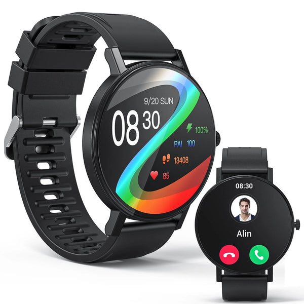 VILINICE Smart Watch, 1.43 Touch Screen Smartwatch for Women Men, IP68 Waterproof Fitness Tracker Bluetooth 5.3, Compatible with Android  iOS, Black