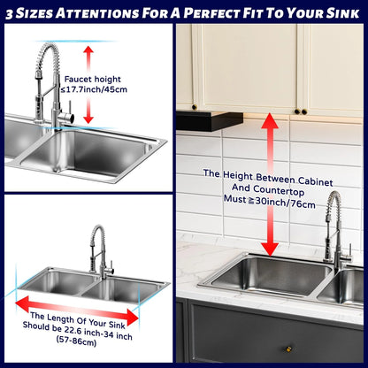 Over The Sink Dish Drying Rack (Expandable Height and Length) Snap-On Design 2 Tier Large Dish Rack