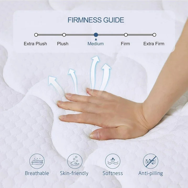 Fyaslt Queen Size Mattress, 10 Inch Memory Foam Hybrid Mattress in a Box with Individual Pocket Spring for Motion Isolation & Strong Edge Support & Pressure Relief, CertiPUR-US,100 Nights Trial