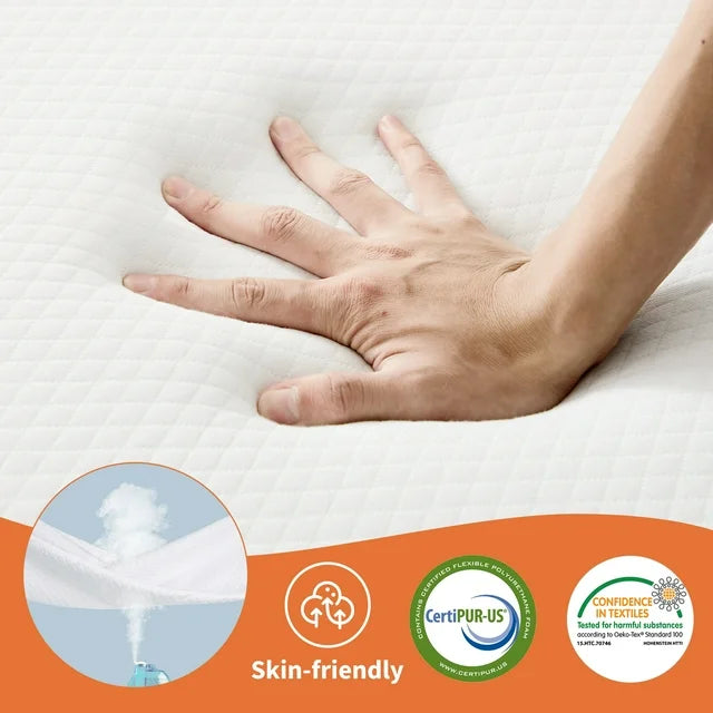 3 Inch Tri-fold Memory Foam Mattress, Portable Foldable Floor Bed，Portable Floor Mattress for Guest/Travel/Camping/Yoga - Twin Size