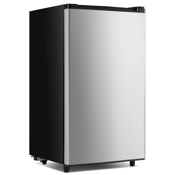 edx 3.2 cu. ft. Single Door Mini Refrigerator, 17.7" Width, with Separate Freezer, Silver
