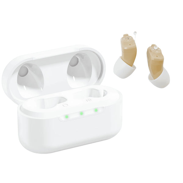iadr In-the-Ear Rechargeable Discreet OTC Hearing Aids with Advanced Noise Reduction,Beige (A17BT)