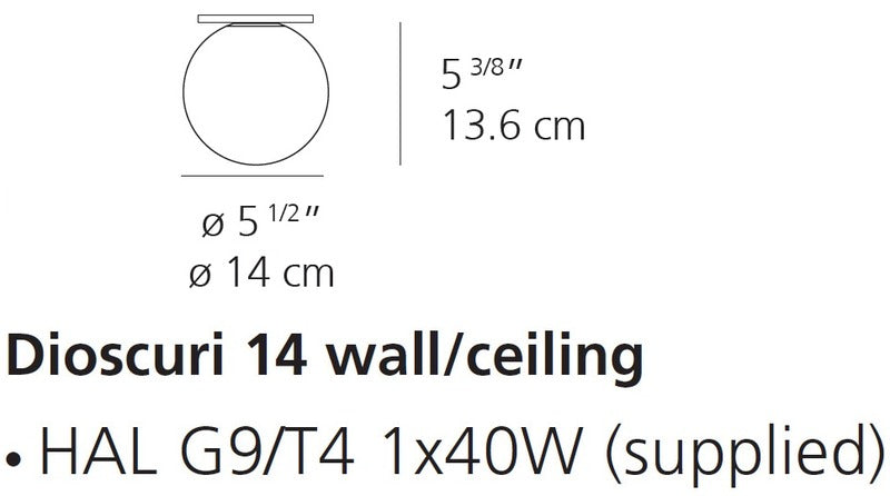 Dioscuri Wall/Ceiling Light