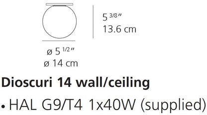 Dioscuri Wall/Ceiling Light