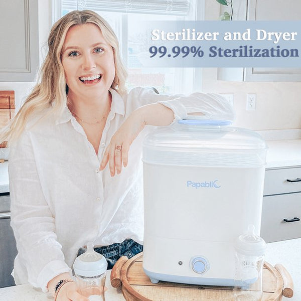 (Value $98.99)Papablic 11 Bottle Capacity Baby Bottle Electric Steam Sterilizer and Dryer Machine-Effective Sterilization-Fit for Baby Bottles, Breast Pump, Warmer Milk-Newborn Essentials Accessories