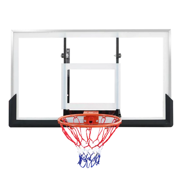 Wall Mount Basketball Hoop, Hoop with 48'' x 33'' Shatter Proof Backboard, Durable Rim and All-Weather Net for Indoor and Outdoor Use