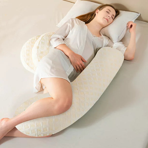 Pregnancy Pillows for Sleeping, Maternity Pillow for Pregnant Women with Detachable and Adjustable Pillow Cover, Support for Belly, Back, Legs, Hips