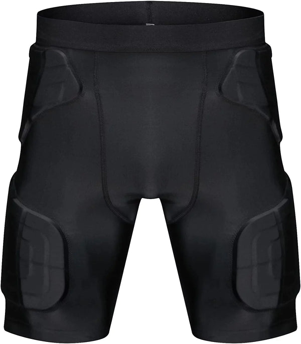 TUOY Men's Padded Compression Shorts Football Girdle for Male