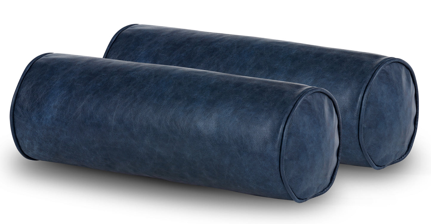 Napa Leather Bolster Pillow Set