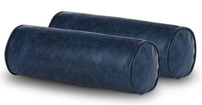 Napa Leather Bolster Pillow Set